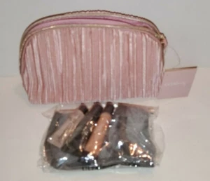 ULTA BRAND PEACH ZIPPER COSMETIC CASE FALL 2021 PRODUCTS MAKE UP SAMPLER CASE - Picture 1 of 6
