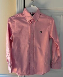 Lauren Ralph Lauren Boy Long Sleeve Oxford Button Down Pink Shirt - Picture 1 of 9