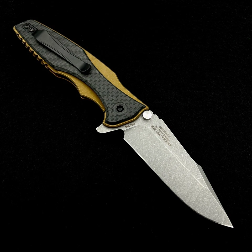 Zero Tolerance 0393 Rick Hinderer Knife Plain Edge ZT0393GLCF 3.25" Dirty Bronze - Image 1 of 1