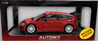 AUTOart 1/18 car Citroen C4 WRC 2007 Plain body red 80736 - Image 1 of 4