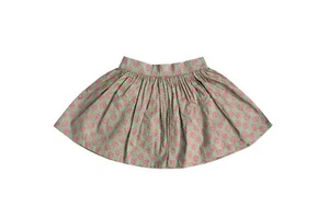Sophie Catalou NWT Girls Cotton Skirt Pink Dot on Grey Sizes 4, 5 - Picture 1 of 2