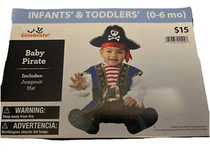 Baby Buccaneer Pirate Baby Infant 0-6Months Halloween Dress Up Costume w/parrot - Picture 1 of 3