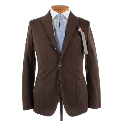 Abrigo deportivo Boglioli nuevo con etiquetas/chaqueta K talla 48R (38R EE. UU.) en marrón 100 % algodón Foto 1 de 4