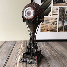 Handmade Steampunk Inspired Hot Air Balloon Desk Clock - Tabletop Timepiece