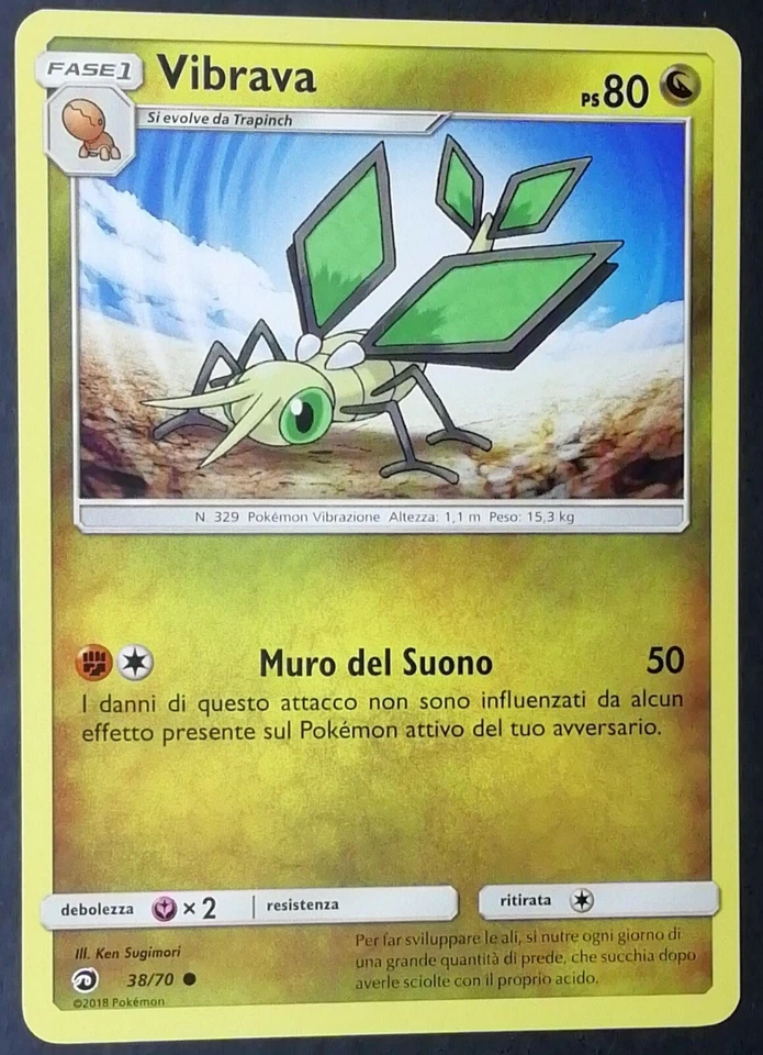 VIBRAVA  38/70 Carta in Italiano POKEMON Trionfo dei Draghi - Immagine 1 di 1