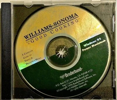 Williams-Sonoma Guide To Good Cooking CD-ROM Broderbund Win/Mac, Very Good  - Image 1 of 3