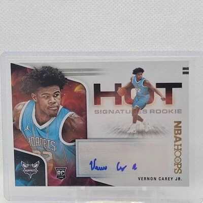 2020-21 Panini NBA Hoops Vernon Carey JR. Hot Signatures Rookie  - Image 1 of 2