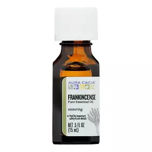 Aura Cacia 100% Pure Essential Oil Restoring Frankincense 0.5 Fl Oz Pack of 2 - Picture 1 of 3