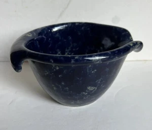 Bennington Potters Vermont Agate Cobalt Blue Batter Mixing Pouring Bowl #1879 - Picture 1 of 8