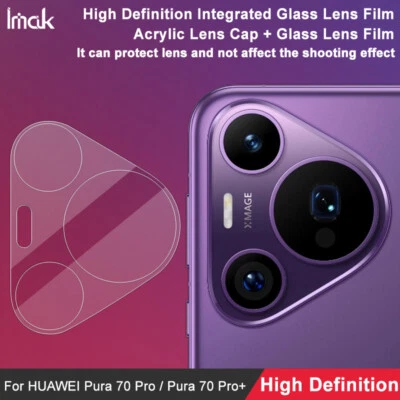 Película de pantalla de vidrio templado con lente de cámara transparente IMAK para Huawei Pura 70 Pro + / P70 Foto 1 de 4
