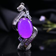 Perfect High Ice Chinese Purple Jade Precision Carved Pendant M694