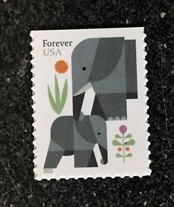 2022USA #5714 Forever Elephants - Single From Booklet   Mint