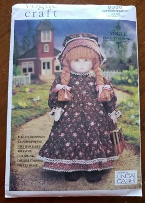 Vogue Craft 8336 PATTERN early American soft doll with outfit Linda Carr 18 inch - Image 1 of 2