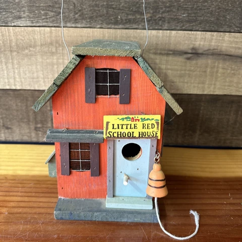 Bird House little red school house Country Rustic Outdoor Decor Cover