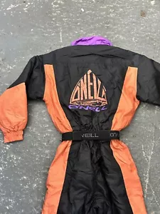 Vintage O'Neill ski suit/boarding block Colour 80's Ski Neon S - Picture 1 of 7
