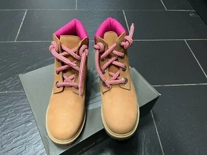 TIMBERLAND HERITAGE WASSERDICHTE STIEFEL WEIZENNUBUK ROSA SCHNÜRSENKEL UK 8 EUR 41,5  - Bild 1 von 4