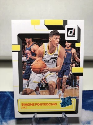 2022 Panini Chronicles Donruss Rated Orange /75 Simone Fontecchio #198 Rookie RC - Image 1 of 3