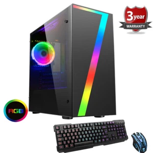 AMD Ryzen 5 5600G 6Core 3.9Ghz NVMe Desktop Gaming PC Bundle 24'' Screen C71 - Picture 1 of 8
