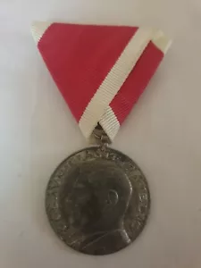 Independent State of Croatia WWII Medal for Courage Ante Pavelić - Silver - Picture 1 of 6