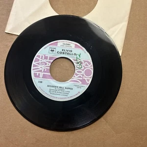 Elvis Costello Accidents Will Happen/Allison Hall Of Fame Columbia 45 - Picture 1 of 4