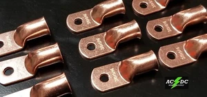 Anillo calibre 3/0 5/16 orificios terminal batería lengüeta cobre desnudo sin aislamiento AWG (25) - Imagen 1 de 4