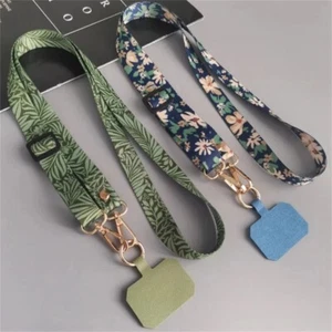 Anti-lost Neck Cord Phone Strap Green Leaves Hanging Wrist Straps - Photo 1 sur 12