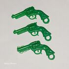 VTG Miniature Green Plastic Gun Toy Prize Charm For Bracelet Necklace 1.25" 80s