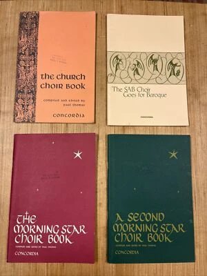 4 Concordia Choral Score Books, Chior Arrangements, By Paul Thomas *NICE! *CLEAN - Image 1 of 4