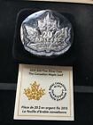 2015  Maple Leaf (Shaped)  One Ounce 99.99 Silver $20 Coin. See Desc. #1