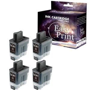 4PK LC-41 LC41 Black Ink Cartridge for DCP-120c MFC-640CW Printer - Picture 1 of 2