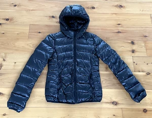 Women's * Light, Bag-Packable, Hooded Down Jacket * Ambiance * Sz Small * Black - Picture 1 of 8