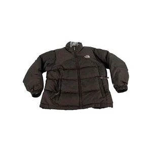The North Face Puffer Jacket Girls Siz M 8-10 Brown Down Full Zip Winter Jacket  - Picture 1 of 11