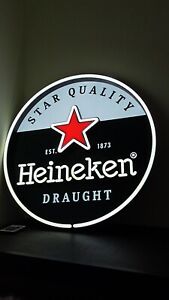 Heineken Red Star Draught LED Neon Beer Sign 21”