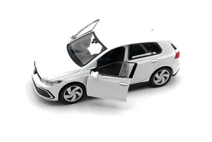 Modellino auto VW Golf 8 l GTI 1:34-39 bianco veicolo in miniatura - Foto 1 di 4