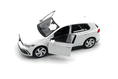 Modellino Auto VW Golf 8 L GTI 1:34-39 Bianco Miniatura Veicolo - Immagine 1 di 4