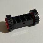 LEGO Part No 4180 Black Brick 2x4 Wheels Holder with Red Wheels