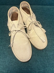 J.Crew Fringed Macalister Boot Chukka Boot Tan Suede Leather Ladies 7.5 EUC - Picture 1 of 9