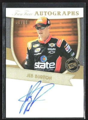 Jeb Burton 2012 Press Pass Fanfare Autographs Gold Auto /99 #FF-JB4 - Image 1 of 3