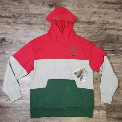 Новый с Ярлыками NHL Minnesota Wild хоккей толстовка с капюшоном женщин S карман Colorblock вышитый логотип - Изображение 1 из 4