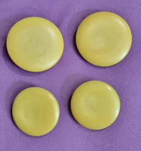 Antique Butterscotch Celluliod Shank Button Lot 1.5" & 1.25" - Picture 1 of 10