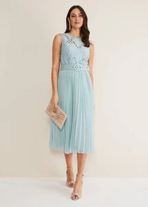 Phase Eight Amora Lace Bodice Midi Dress - Size UK 10 - Picture 1 of 4