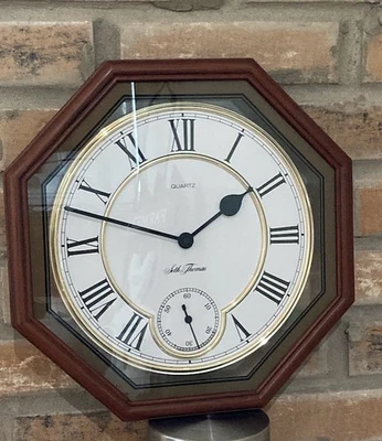 SETH THOMAS  Wall Clock w/10 minute Interval Hand Beautiful Round  12" VTG - Image 1 of 4