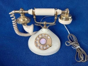 Vintage Pillow Talk French Style Cream Rotary Telephone Made in Korea Phone - Picture 1 of 10