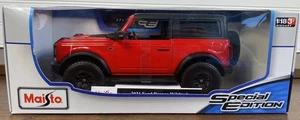 Maisto 1:18 2021 Ford Bronco Wildtrak rot Diecast SUV Modellauto - Bild 1 von 5