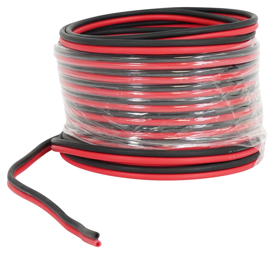 Rockville RED 14G25 OFC 14 Gauge 25 Foot 100% Copper Speaker Wire Car Audio - Image 1 of 2