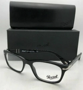 New Persol 👓 Reading Glasses 3012-V 95 54-18 Shiny Black & Silver Frames Reader - Picture 1 of 8