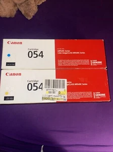 2 kasety CANON 054 toner cyjan i żółty. Exp 2022-2019 - Zdjęcie 1 z 2