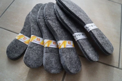 NEU Filz Winter Einlegesohlen Schuheinlagen Filzsohlen 1 Paar extra dicke 6-7 mm - Bild 1 von 2