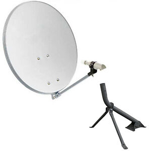 30 Inch 76cm Satellite Dish FREE TV KU BAND FTA with Tripod Mount and Single LNB