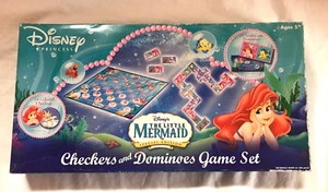 Disney Princess The Little Mermaid Checkers and Dominoes Game Set Complete 2006 - Picture 1 of 9